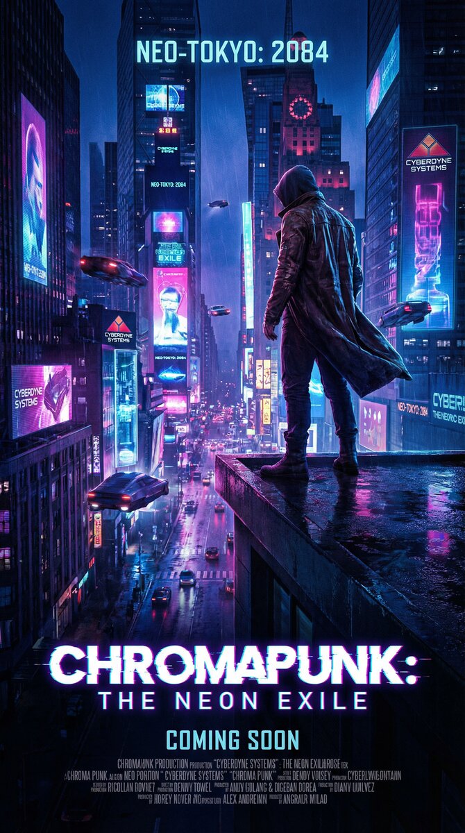 《霓虹追击》高清科幻视频海报